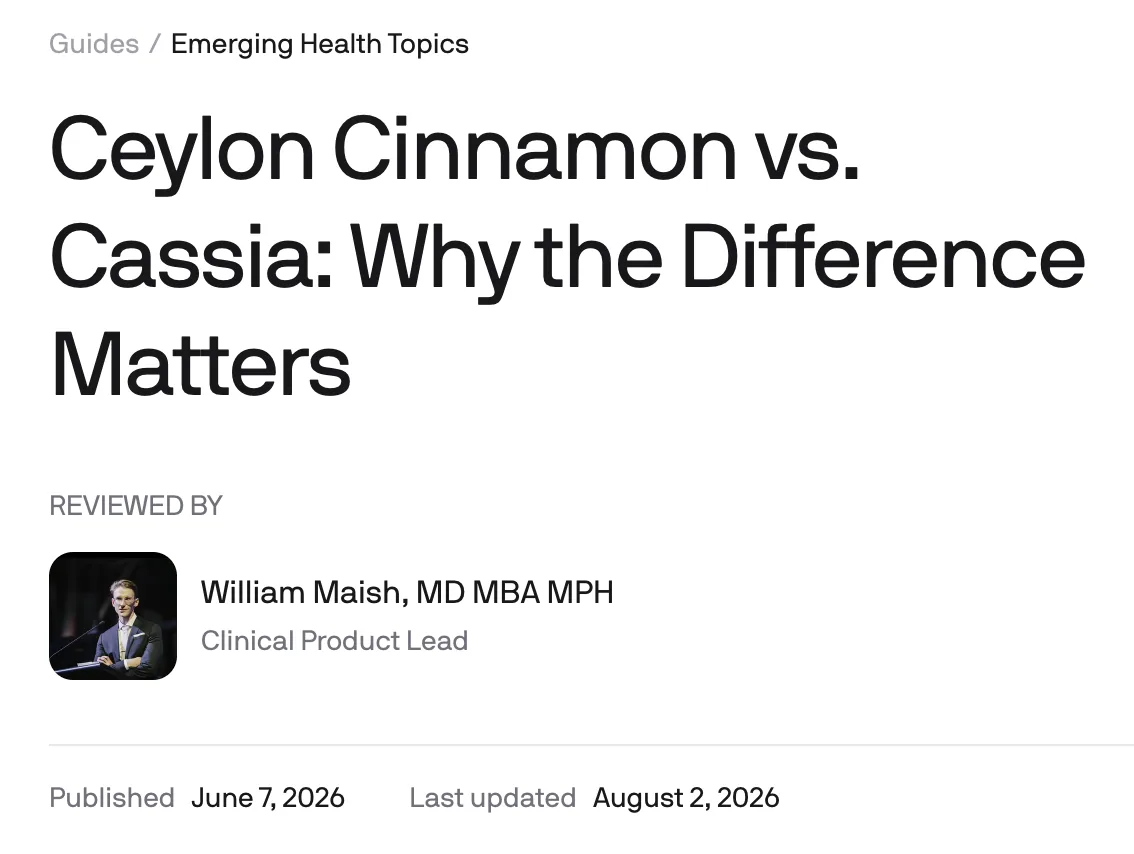Article: Ceylon Cinnamon vs. Cassia — why the difference matters